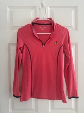 Magnolia Tech MASTER’S Coral Pink Long-Sleeve Quarter Zip Pullover